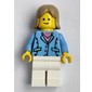 Medium Blue Torso, White Legs, Dark Tan