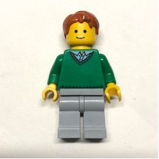 Green Torso, Light Bluish Grey Legs, Dark Orange Hair (fig-008385)