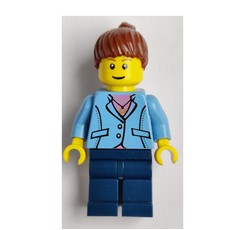 Medium Blue Torso, Dark Blue Legs, Reddish Brown Hair (fig-008389)