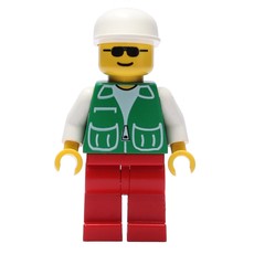 Man, Green Jacket, Red Legs, White Cap (fig-008414)