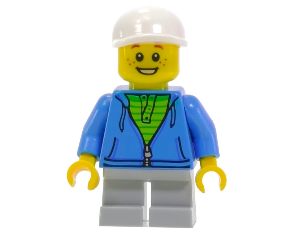 LEGO Set fig-008417 Kid, Dark Azure Torso, Light Bluish Grey Legs ...