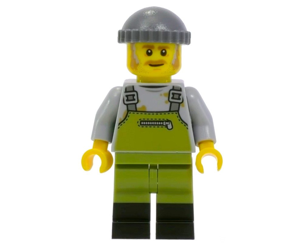 LEGO Set fig-008419 Light Bluish Grey Torso, Olive Green Overall. Dark ...