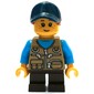 Kid, Dark Tan Torso, Dark Brown Legs, Dark Blue Hat