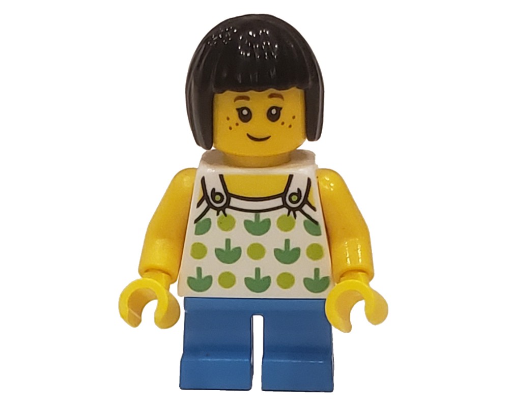 LEGO Set fig-008434 Kid, White Torso, Dark Azure Legs, Black Hair ...