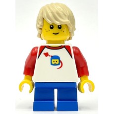 Kid, White Torso, Blue Legs, Tan Hair (fig-008440)