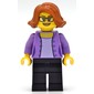 Medium Lavender Torso, Black Legs, Dark Orange Hair