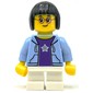 Kid, Bright Light Blue Torso, White Legs, Black Hair