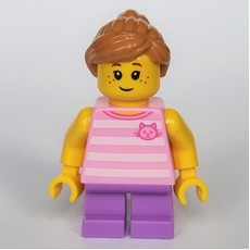 Kid, Bright Pink Torso, Medium Lavender Legs, Medium Nougat Hair (fig-008444)