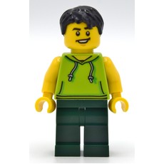 Lime Torso, Dark Green Legs, Black Hair (fig-008445)