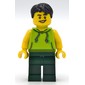 Lime Torso, Dark Green Legs, Black Hair
