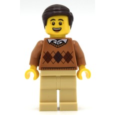 Medium Nougat Torso, Tan Legs, Dark Brown Hair (fig-008446)