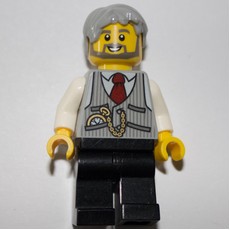 Light Bluish Grey Torso Jacket, Black Legs, Light BLuish Grey Hair, 3626cpr0388 (fig-008452)