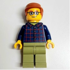 Dark Blue Torso, Olive Green Legs, Dark Orange Hair (fig-008456)