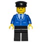 Man, Blue Jacket with Tie and Three Buttons, Black Legs, Black Hat