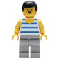 White Torso, Light Grey Legs, Back Hair