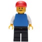 Blue Torso, Black Legs, Red Cap