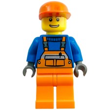 Blue Torso, Orange Overall, Orange Cap (fig-008502)