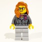 Scientist - Dark BLuish Grey Torso, Light Bluish Grey Legs, Dark Orange Hair