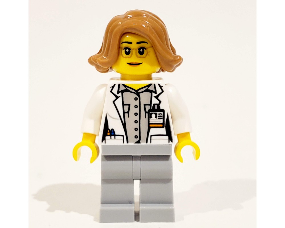 LEGO Set fig-008509 Scientist - White Torso, Labcoat, Light Bluish grey ...