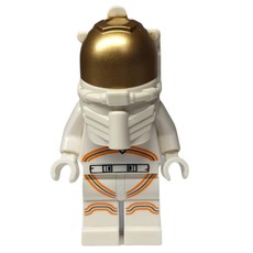 Astronaut, Woman, White Torso and Legs, Orange Trim (fig-008514)