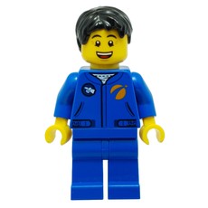 Astronaut - Blue Torso and Legs, Black Hair (fig-008525)