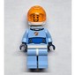 Astronaut - Bright Light Blue Torso and Legs, White Helmet, Trans Orange Visor