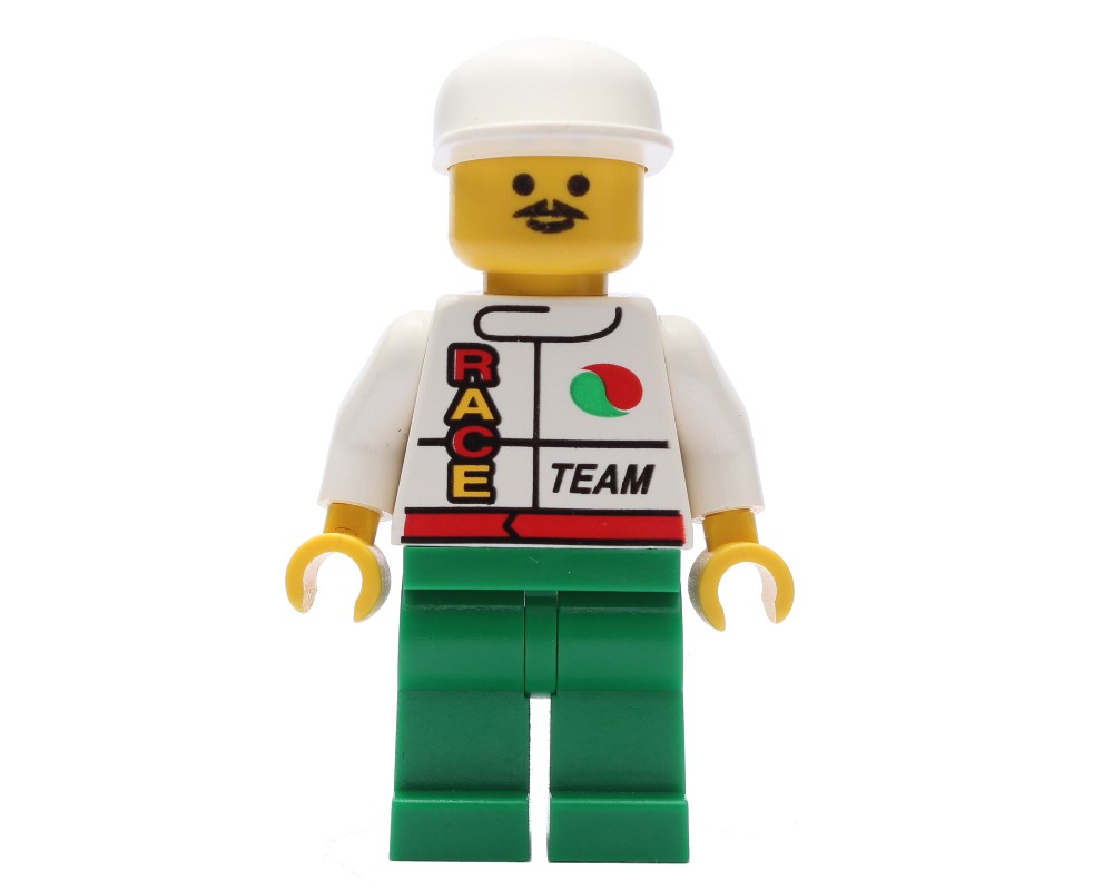 LEGO Set fig-008548 Racer, White Jacket with Octan Logo and 