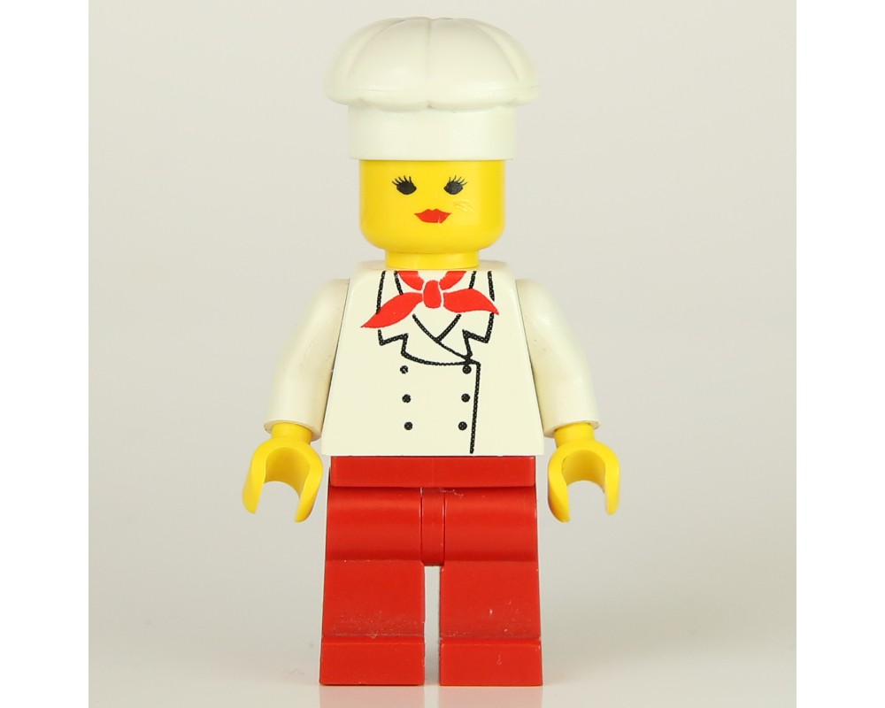 LEGO Set fig-008569 Chef, Woman, Red Neckerchief, Red Legs (1998 Town ...