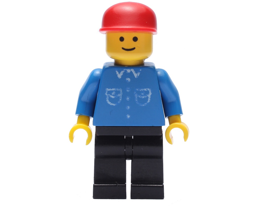 LEGO Set fig-008574 Man, Blue Shirt with Buttons and Pockets, Black ...