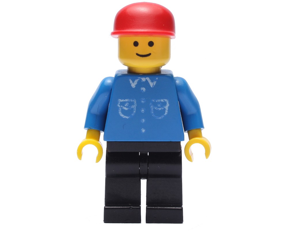 LEGO Set fig-008574 Man, Blue Shirt with Buttons and Pockets, Black ...