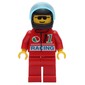 Racer, Red Jacket with Octan Logo and 'RACING', Red Legs, Black Helmet with Visor, Sunglasses