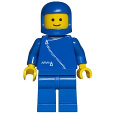 Man, Blue Jacket with Zipper, Blue Legs, Blue Helmet (fig-008583)