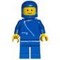 Man, Blue Jacket with Zipper, Blue Legs, Blue Helmet