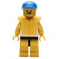 Man, White Tank Top with Windsurfer, Yellow Legs, Blue Cap, Yellow Life Vest, Moustache