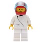 Racer, White Jacket with Zipper, Red Helmet with Visor (3626b Head)