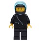 Racer, Black Jacket with Zipper, Black Helmet with Visor (3626b Head)