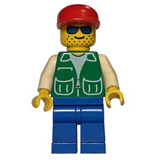 Man, Green Jacket, Blue Legs, Red Cap, Blue Sunglasses (fig-008609)