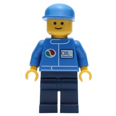 Mechanic, Blue Jacket with Octan Logo, Dark Blue Legs, Blue Cap (fig-008635)