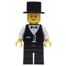 Groom, Black Suit, Black Top Hat (fig-008639)