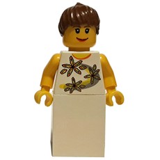 Bride, White Dress with 3 Flowers (fig-008640)