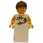 Bride, White Dress with 3 Flowers