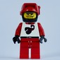 Racer, Red and White Outfit with Scorpion, Black Helmet with Visor with Antenna