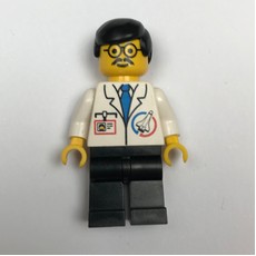 Launch Command Ground Crew, White Jacket, Black Hair, Moustache and Glasses (fig-008661)