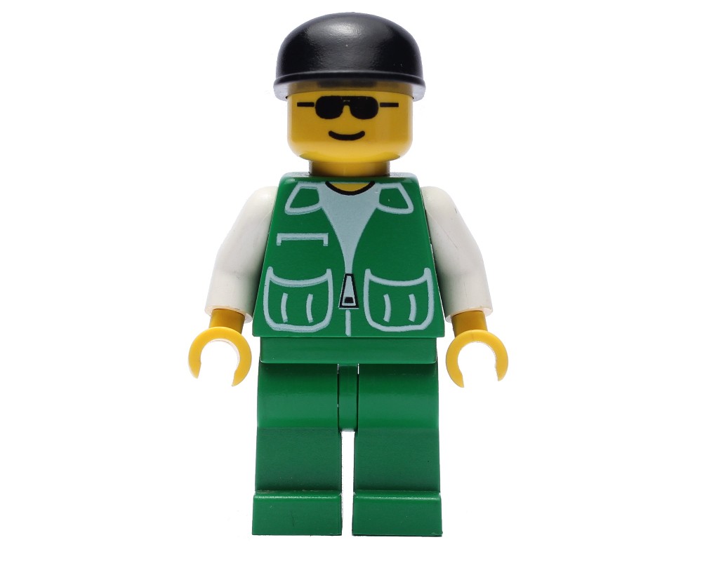 LEGO Set fig-008677 Man, Green Jacket, Green Legs, Black Cap