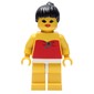 Woman, Red Swimsuit, Black Hair - Open Mouth