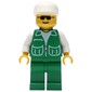 Man, Green Jacket, Green Legs, White Cap, Sunglasses