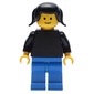 Woman, Plain Black Torso, Blue Legs, Black Hair