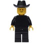 Man, Plain Black, Black Cowboy Hat