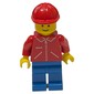 Man, Red Jacket with Zipper, Blue Legs, Red Hard Hat
