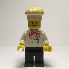 Chef, Red Neckerchief, Black Legs (3626a Head) (fig-008753)